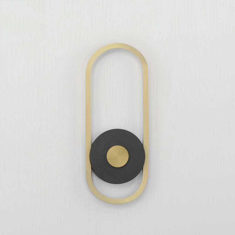 Gravity Medium LED Outdoor Wall Sconce in Black / Gold
