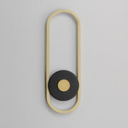 Gravity Large LED Outdoor Wall Sconce in Black / Gold