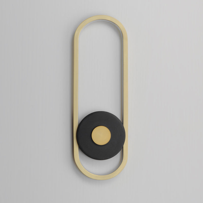 Gravity Large LED Outdoor Wall Sconce in Black / Gold