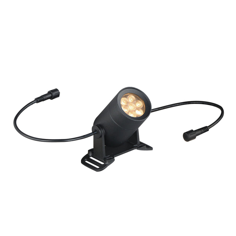 Tree Hugger Individual Spot Light with Colored Lenses in Black