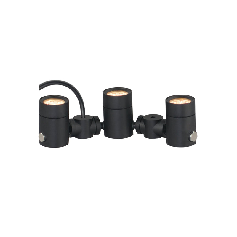 Tree Hugger 3-Light Tree Spot Light in Black