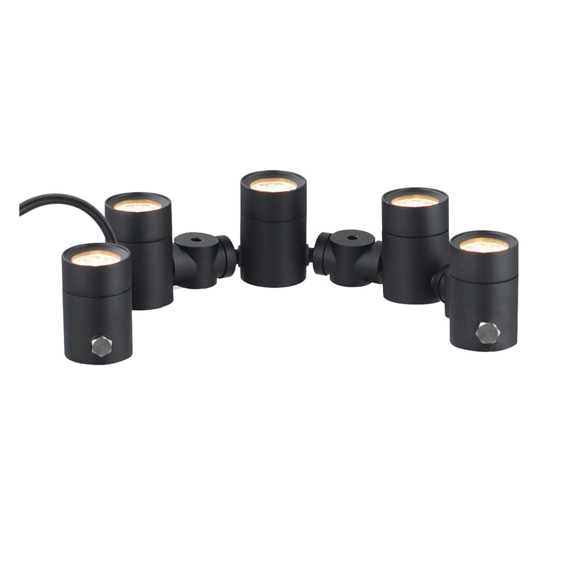 Tree Hugger 5-Light Tree Spot Light in Black