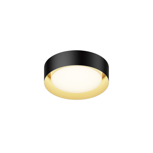 Echo 13" LED Flush Mount in Black / Gold