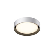 Echo 16" LED Flush Mount in White / Black