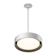 Echo 16" LED Pendant in White / Black