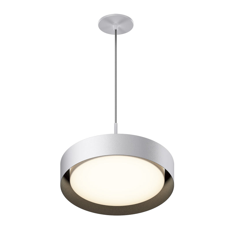 Echo 16" LED Pendant in White / Black