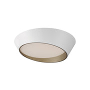 Slant 19.75" LED Flush Mount in White / Gold