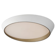Slant 31.5" LED Flush Mount in White / Gold