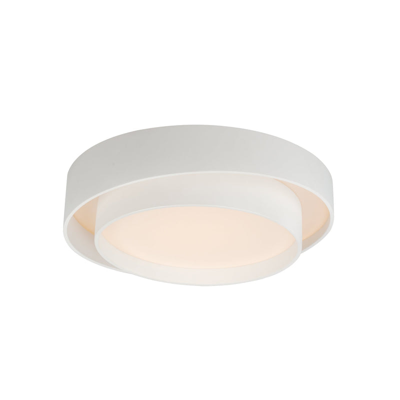 Ziggurat 19.75" LED Flush Mount in White