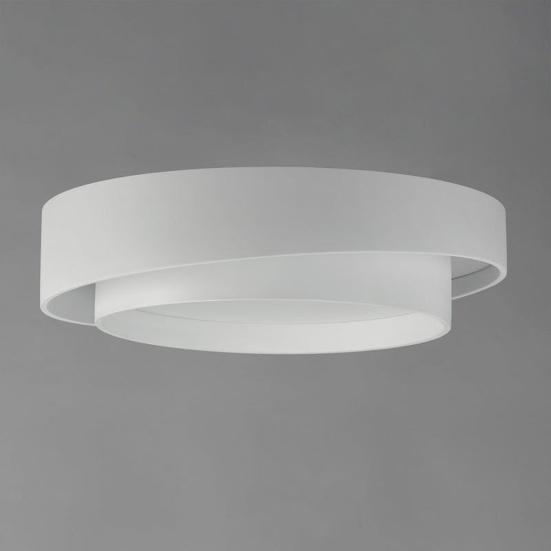 Ziggurat 19.75" LED Flush Mount in White