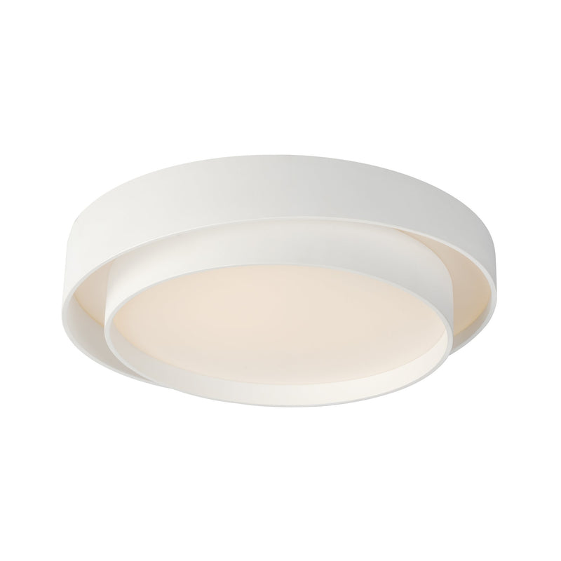 Ziggurat 24" LED Flush Mount in White