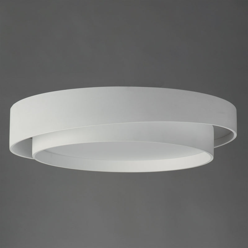Ziggurat 24" LED Flush Mount in White