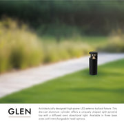 Glen 17" Bollard in Black