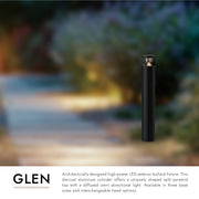 Glen 39" Bollard in Black
