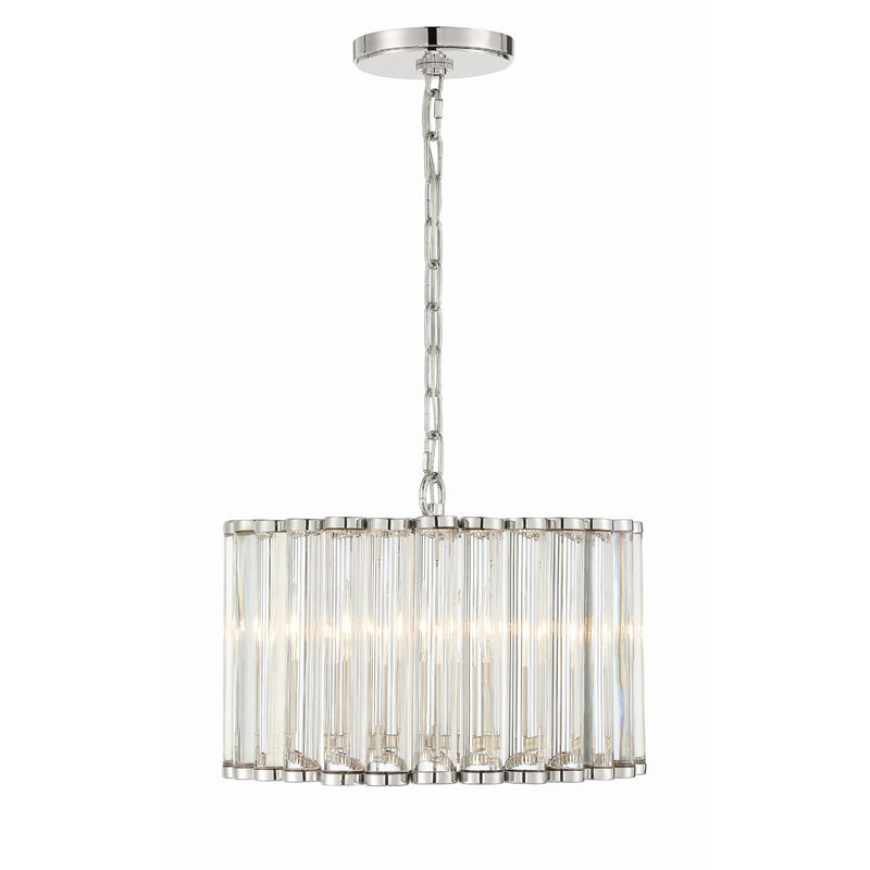 Elliot 4 Light 15.25" Pendant in Polished Nickel