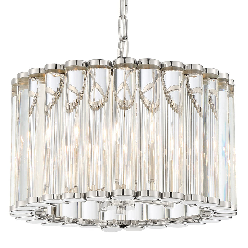 Elliot 4 Light 15.25" Pendant in Polished Nickel