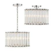 Elliot 4 Light 15.25" Semi Flush Mount in Polished Nickel
