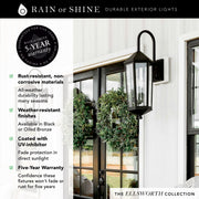Ellsworth Small 3-Light Outdoor Wall Lantern in Black