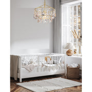 Elsa 1 Light 15" Pendant in Antique Gold in a room setting