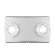 Emergency Bug Eye 2-Light 7.28" LED Wall Sconce in White