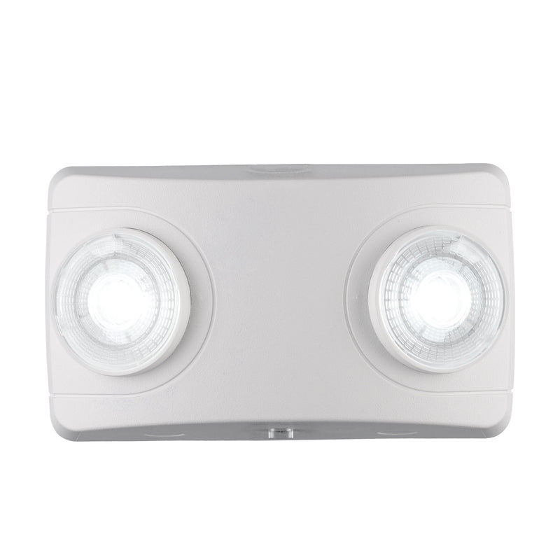 Emergency Bug Eye 2-Light 7.28" LED Wall Sconce in White