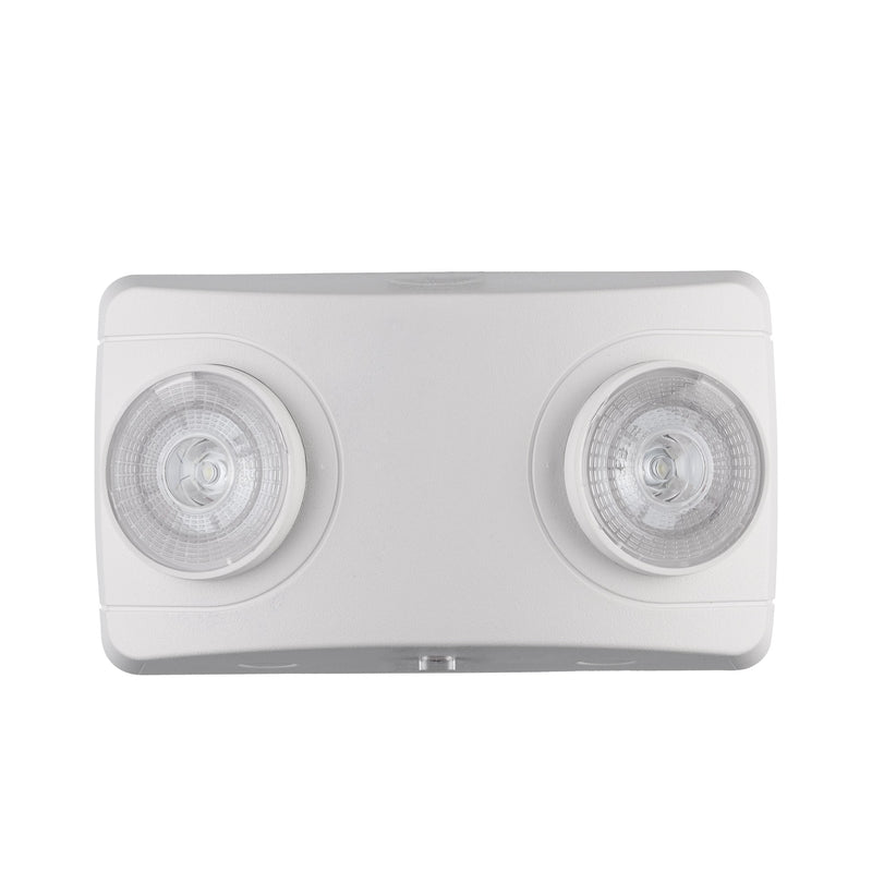 Emergency Bug Eye 2-Light 7.28" LED Wall Sconce in White