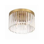 Emory 4 Light 15" Flush Mount in Modern Gold