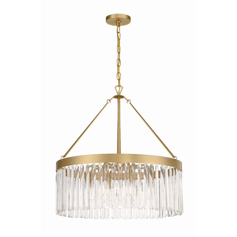 Emory 8 Light 24" Chandelier in Modern Gold