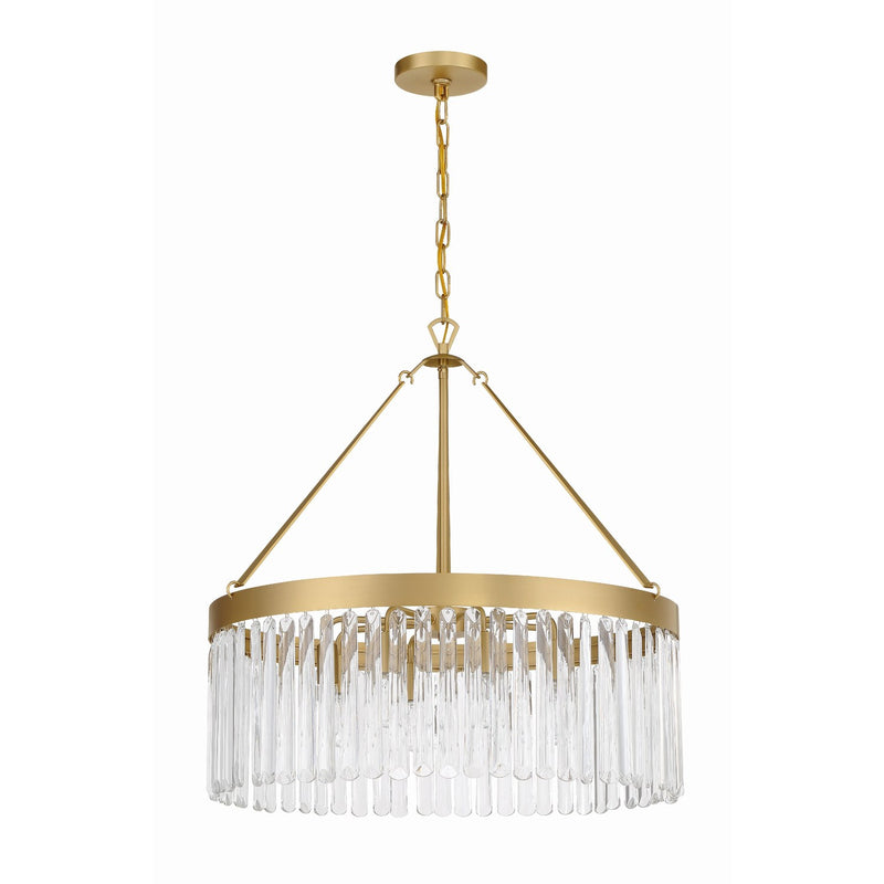 Emory 8 Light 24" Chandelier in Modern Gold