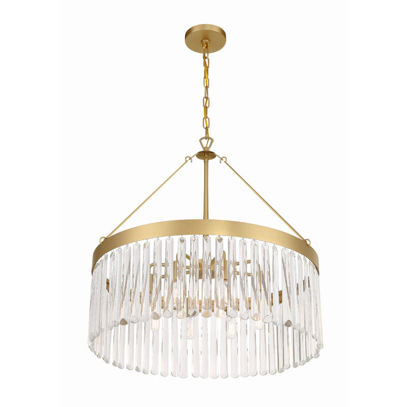 Emory 8 Light 24" Chandelier in Modern Gold
