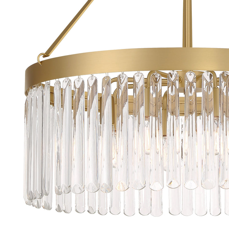 Emory 8 Light 24" Chandelier in Modern Gold