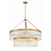 Emory 9 Light 32" Chandelier in Modern Gold