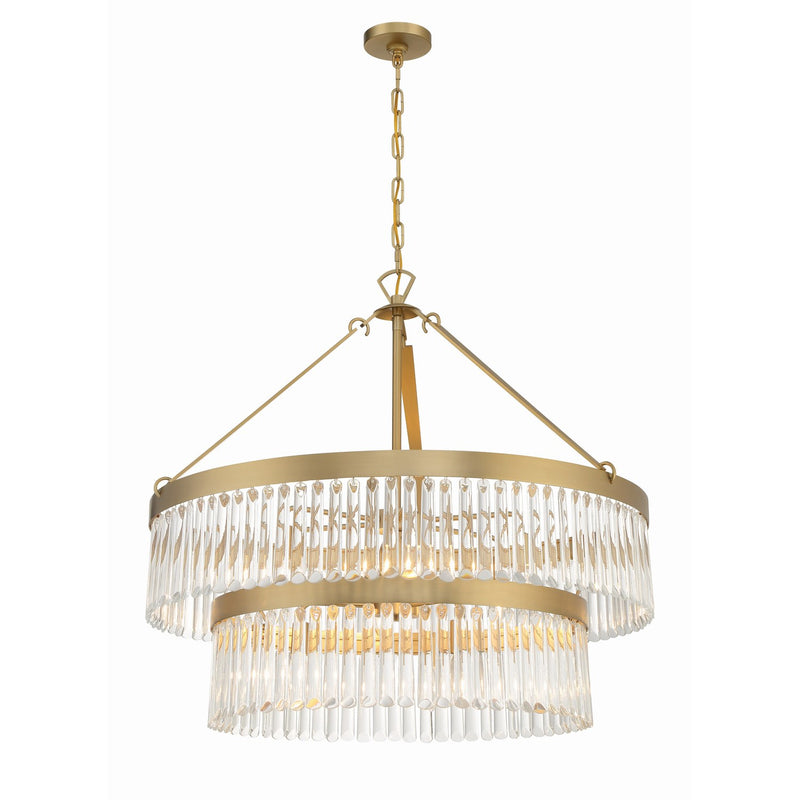 Emory 9 Light 32" Chandelier in Modern Gold