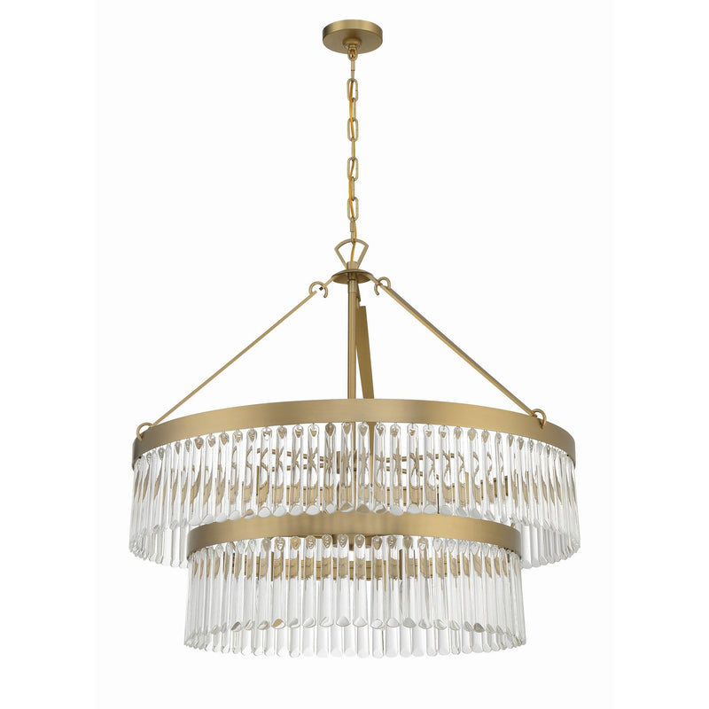 Emory 9 Light 32" Chandelier in Modern Gold