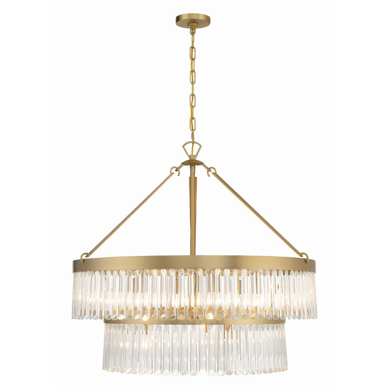 Emory 9 Light 32" Chandelier in Modern Gold