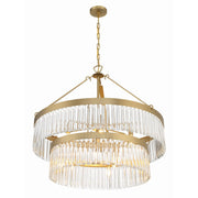 Emory 9 Light 32" Chandelier in Modern Gold