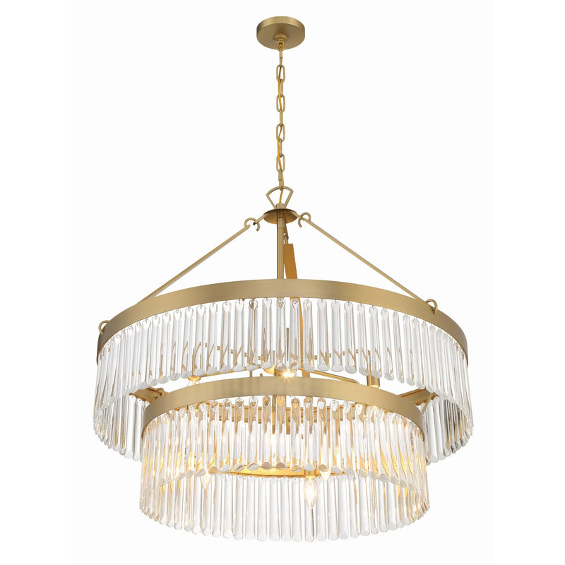 Emory 9 Light 32" Chandelier in Modern Gold