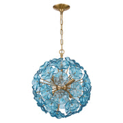 Esme 6 Light 18.25" Chandelier in Aged Brass