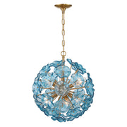 Esme 6 Light 18.25" Chandelier in Aged Brass