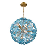 Esme 6 Light 18.25" Chandelier in Aged Brass