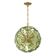 Esme 6 Light 18.25" Chandelier in Aged Brass