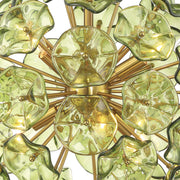 Esme 6 Light 18.25" Chandelier in Aged Brass