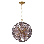Esme 6 Light 18.25" Chandelier in Aged Brass