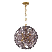 Esme 6 Light 18.25" Chandelier in Aged Brass