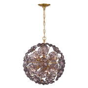 Esme 6 Light 18.25" Chandelier in Aged Brass