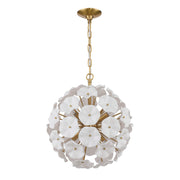 Esme 6 Light 18.25" Chandelier in Aged Brass