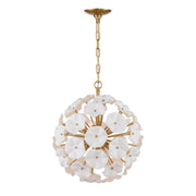 Esme 6 Light 18.25" Chandelier in Aged Brass