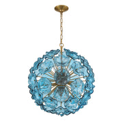 Esme 9 Light 22.5" Chandelier in Aged Brass