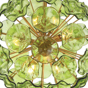Esme 9 Light 22.5" Chandelier in Aged Brass