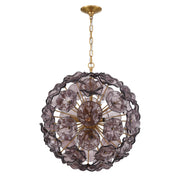 Esme 9 Light 22.5" Chandelier in Aged Brass